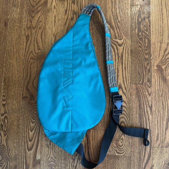 Kavu Rope Sling Backpack Unisex Blue Lightweight Adjustable Shoulder Strap main image 5